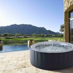 heated jacuzzi spa hot tub outdoor garden portable